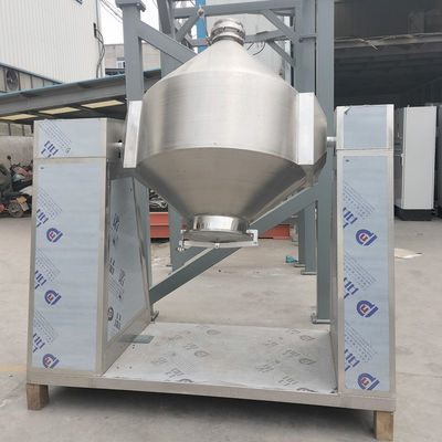 Double Cone Blender for Mixing of Powder and Granular Materials with Low Material Residue and Compact Structure
