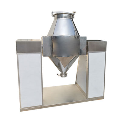 Double Cone Blender for Mixing of Powder and Granular Materials with Low Material Residue and Compact Structure